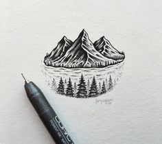 236x210 The 75 Best Tattoo Designs Images In 2018 Draw - Mountain Valley Sketch