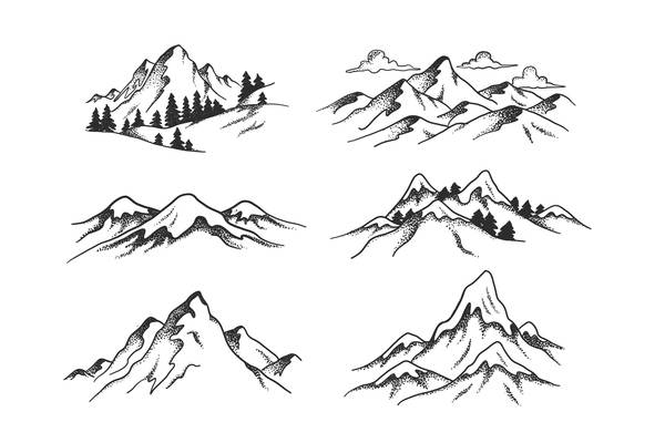 600x400 Mountain View Vector Free Download - Mountain View Sketch