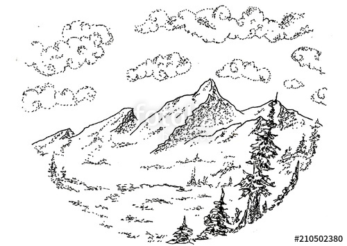 500x354 Sketch 09 - Mountain View Sketch