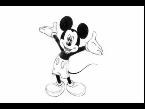 480x360 How To Draw Mickey Mouse Sketch Fast And Easy - Mouse Sketch