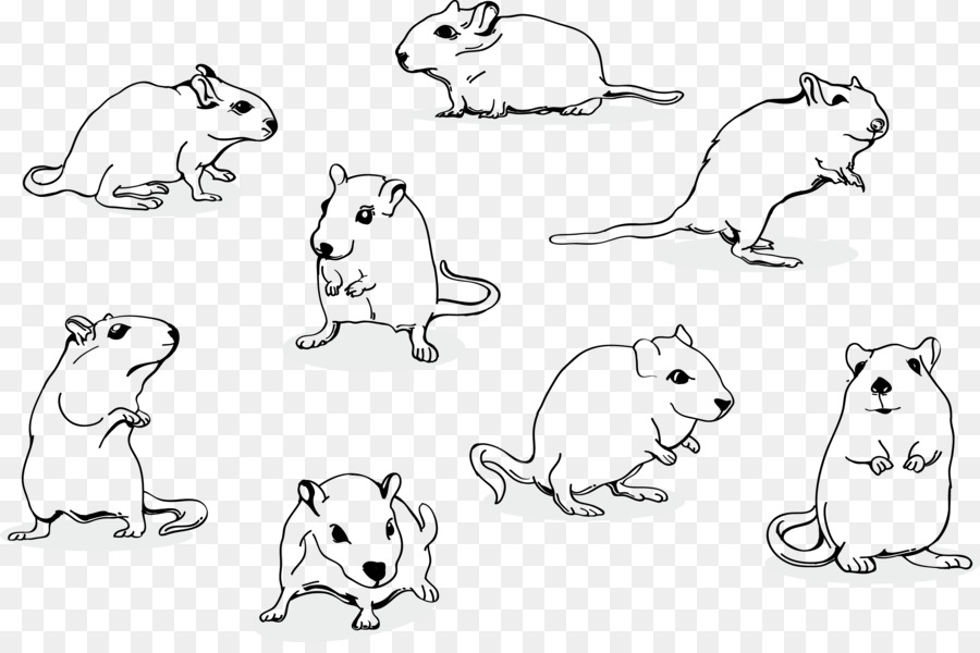 900x600 Line Art Cartoon Sketch - Mouse Sketch Images