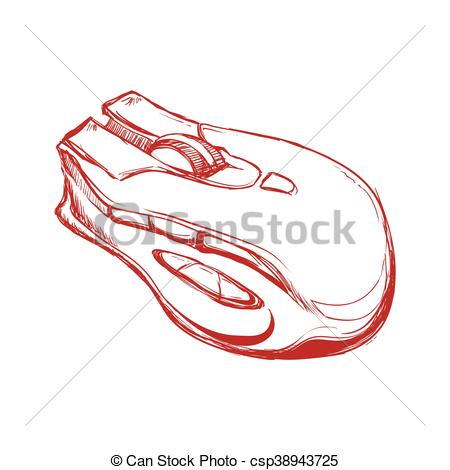 450x470 Mouse Sketch Icon. Technology Design. Vector Graphic. Technology - Mouse Sketch Images