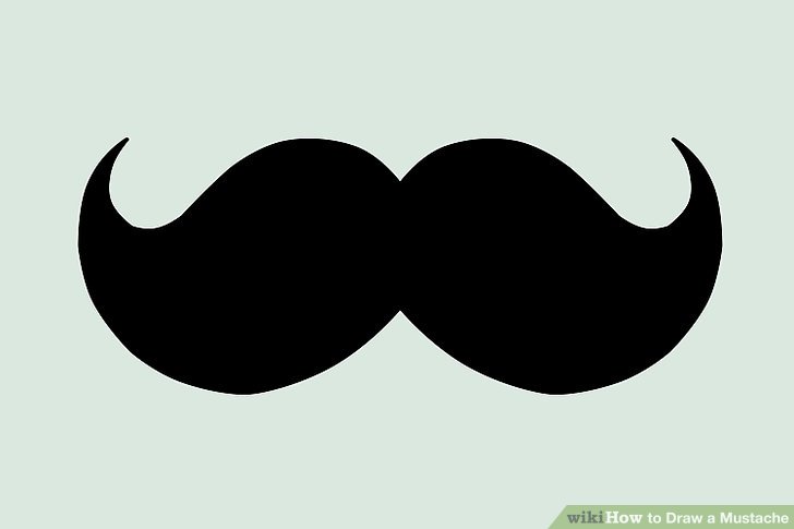 728x485 4 Ways To Draw A Mustache - Moustache Sketch