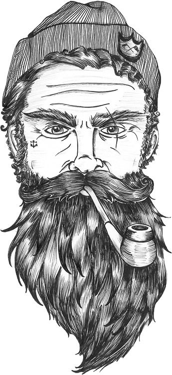 345x750 Viking Drinking Horn Vessels And Accessories Beard Style - Moustache Sketch