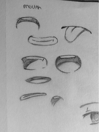 320x428 Mouth Practice - Mouth Sketch