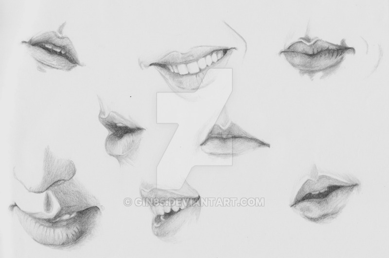 800x530 Mouth Sketches By Gin85 - Mouth Sketch