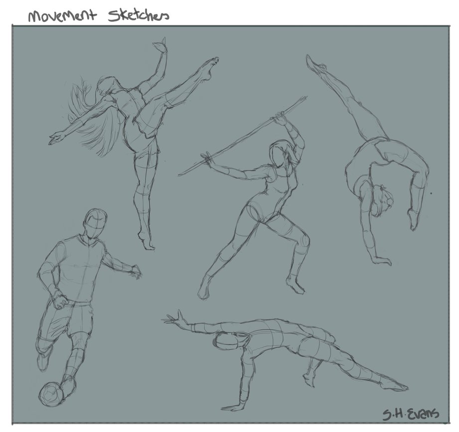 921x867 Movement Sketches By Shevans - Movement Sketches
