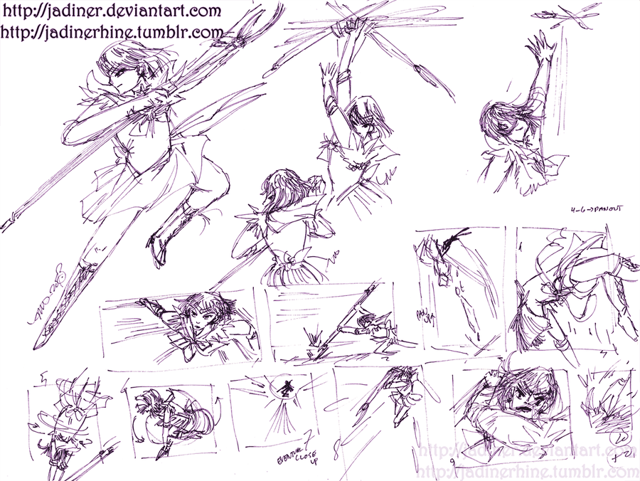 900x676 Saturn Movement Practice Sketches By Jadiner - Movement Sketches