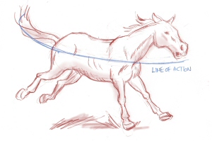 300x199 Draw Action Amp Drawing Figures Amp People Running, Walking, Jumping - Movement Sketches