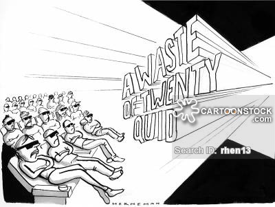 400x301 Movie Buff Cartoons And Comics - Movie Theater Sketch