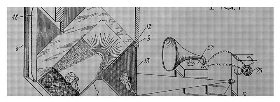 960x350 Movie Theater Patent Drawing Yoga Mat For Sale By Dan Sproul - Movie Theater Sketch
