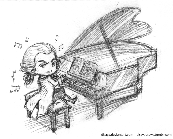 600x482 Mozart Chibi By Disaya - Mozart Sketch