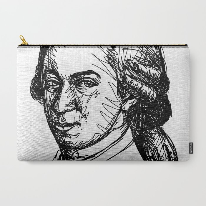 700x700 Wolfgang Amadeus Mozart Sketch Carry All Pouch By Fortissimo6 - Mozart Sketch