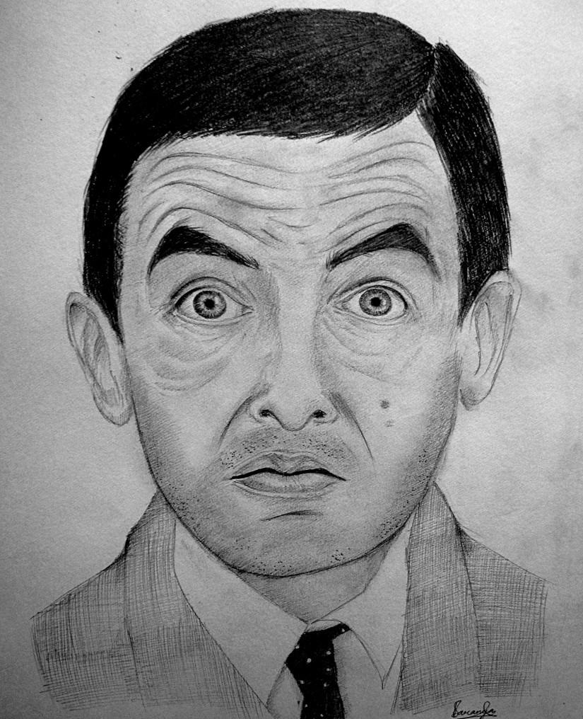 Mr Bean Sketch at PaintingValley.com | Explore collection of Mr Bean Sketch