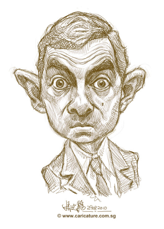 529x738 Digital Sketch Of Mr Bean - Mr Bean Sketch