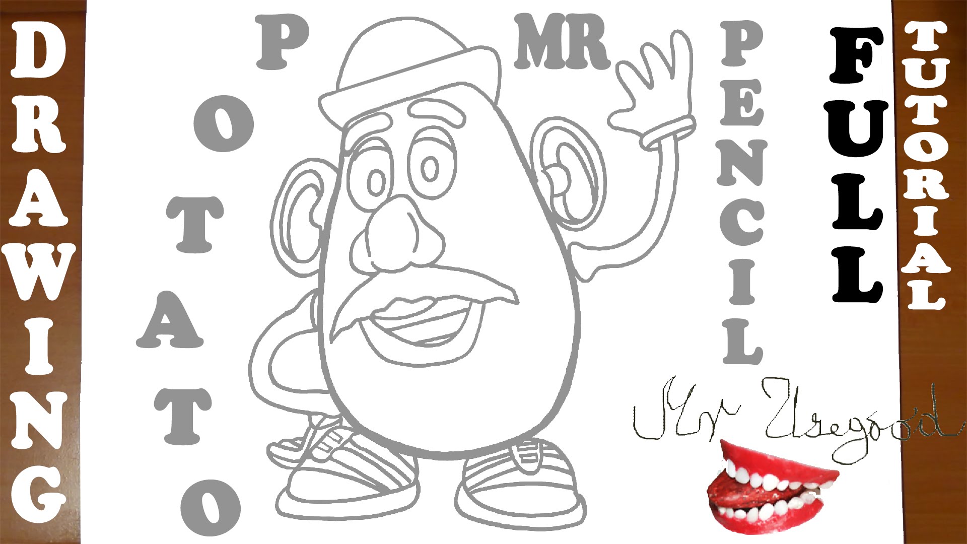 1920x1080 How To Draw Mr Potato Head Toy Story Step By Step Easy Pencil - Mr Potato Head Sketch