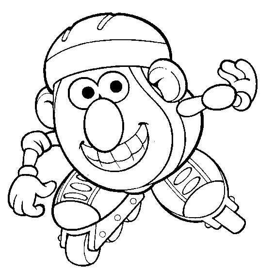 565x557 Mr Potato Head Coloring Pages - Mr Potato Head Sketch