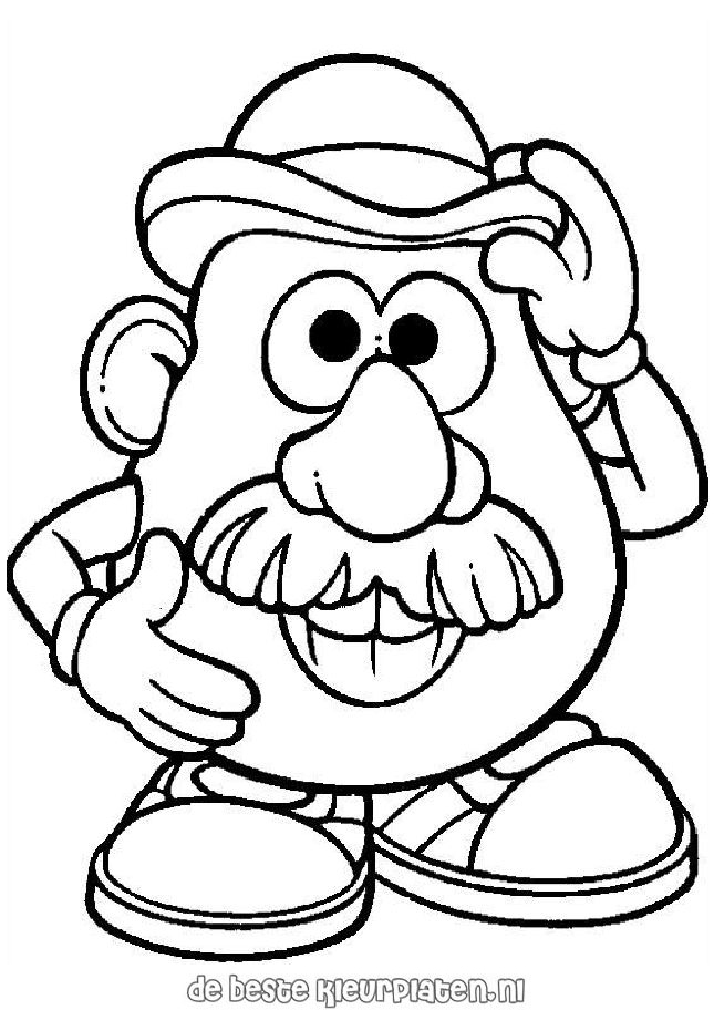 645x912 Mr Potato Head Coloring Pages In Page - Mr Potato Head Sketch