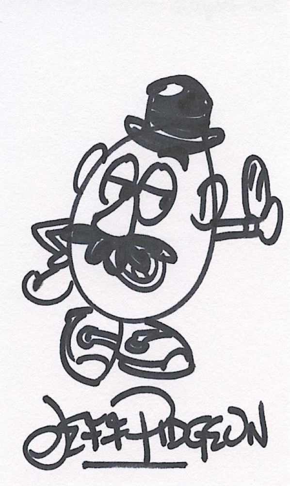 598x1000 Online Sports Memorabilia Auction Pristine Auction - Mr Potato Head Sketch