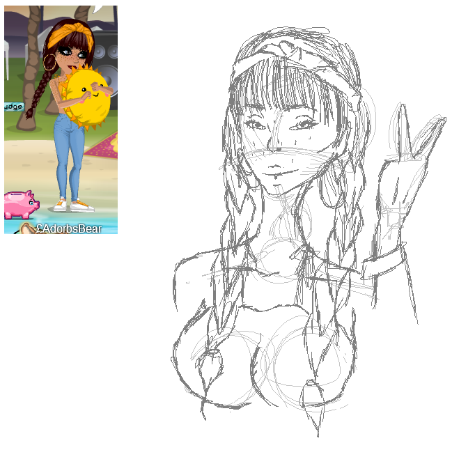 682x646 Sketch Of Msp Avatar By Kasiakoy - Msp Sketch