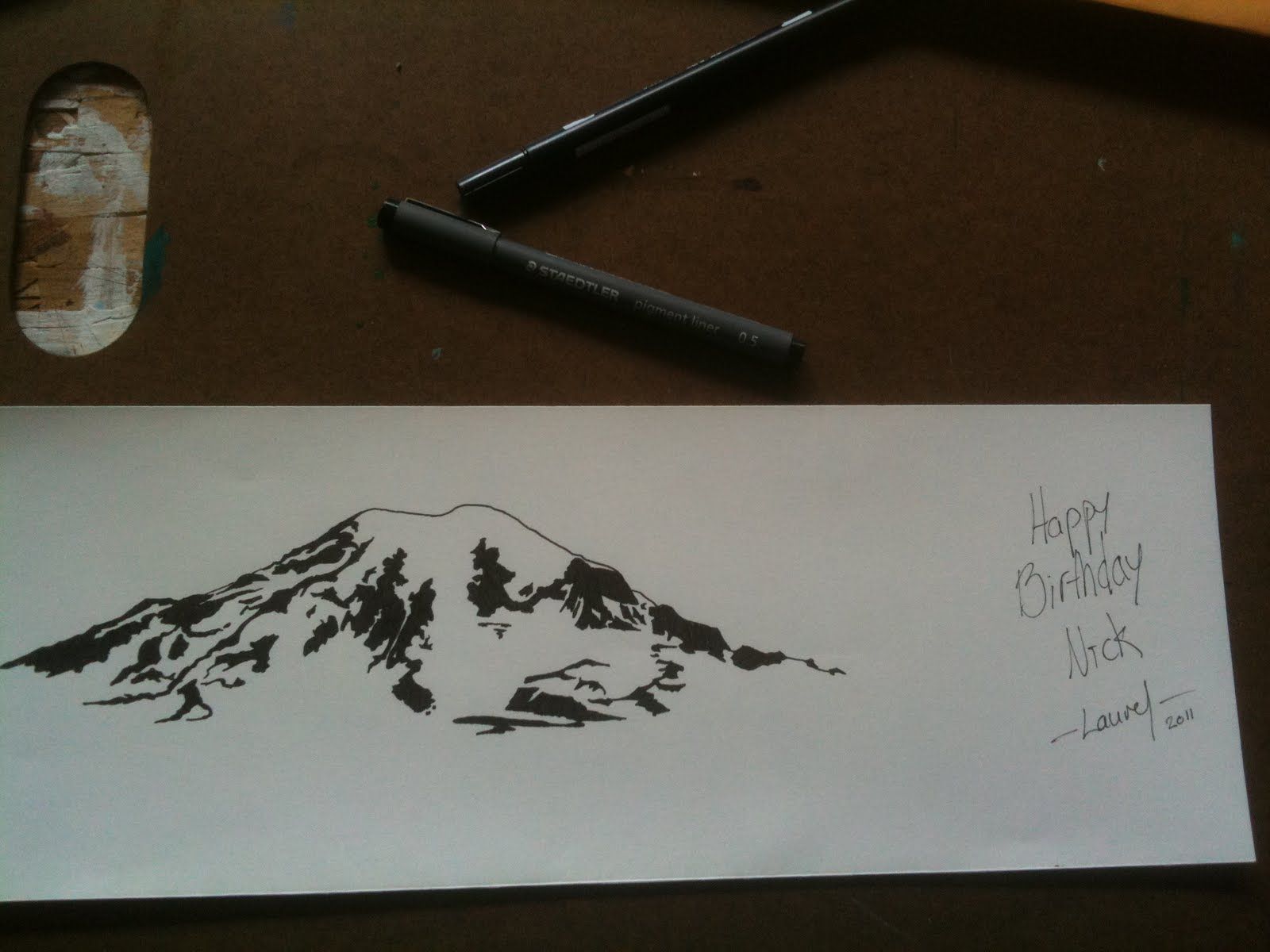 1600x1200 Mt. Rainier Urban Sketch - Mt Rainier Sketch