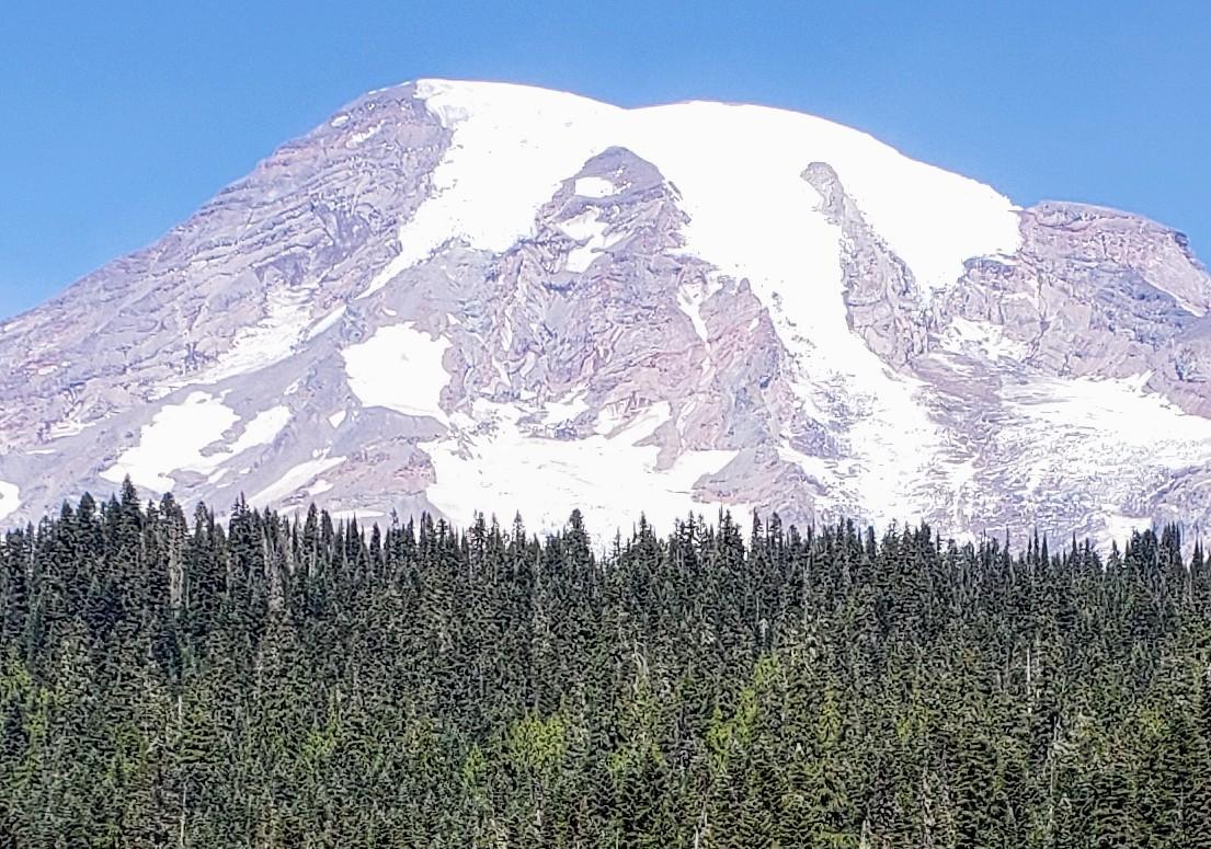 1105x775 Melted Snow Left A Gorilla Ish Sketch On Mount Rainier - Mt Rainier Sketch