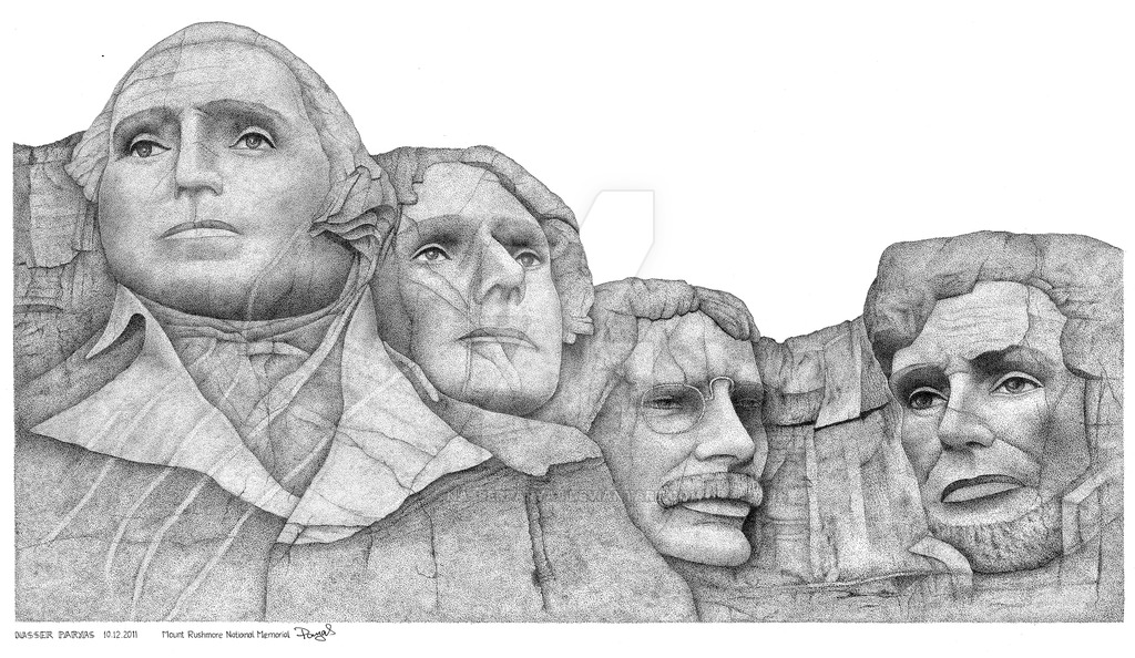 Mt Rushmore Sketch at PaintingValley.com | Explore collection of Mt