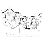 150x150 Learn How To Draw Mount Rushmore (Statues) Step By Step Drawing - Mt Rushmore Sketch