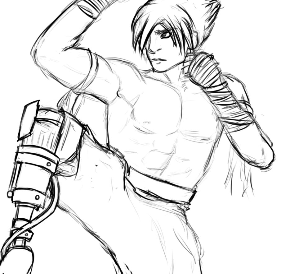 906x881 Muay Thai Merc Sketch By Theklocko - Muay Thai Sketch