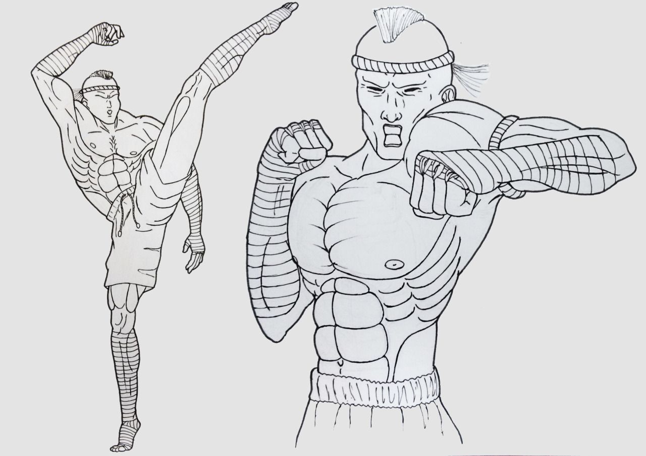 1280x905 Sketch Muay Thai My Sketches Muay Thai And Sketches - Muay Thai Sketch