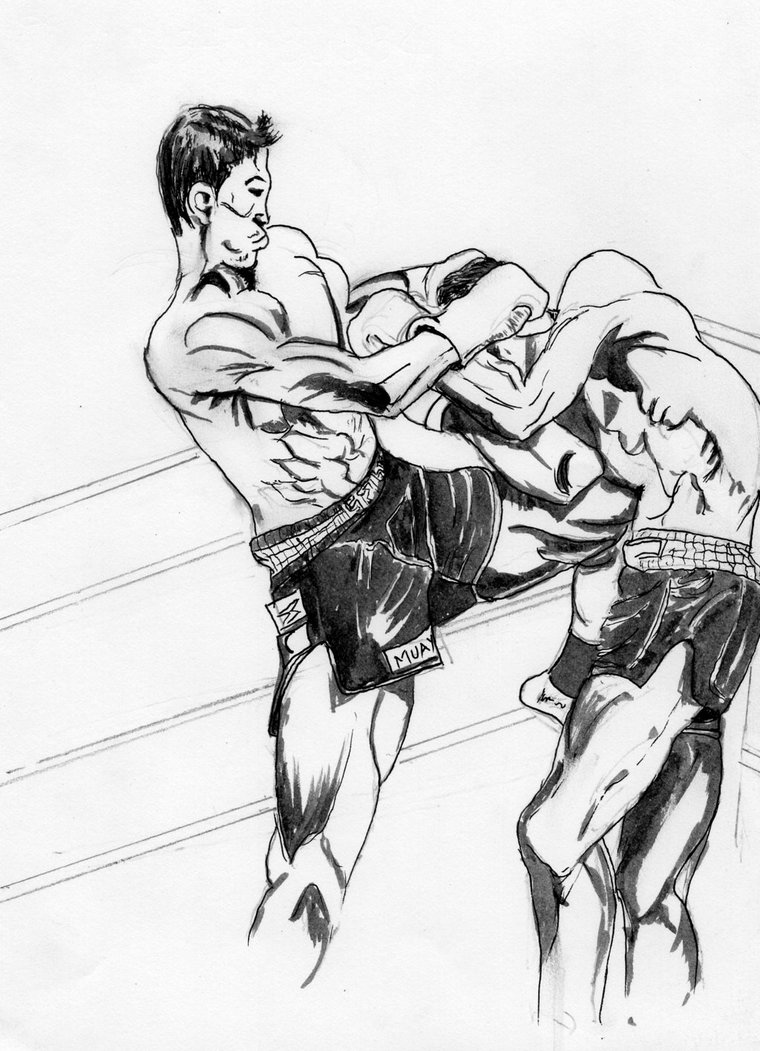 760x1051 Sketch Muay Thai By Flybye669 - Muay Thai Sketch