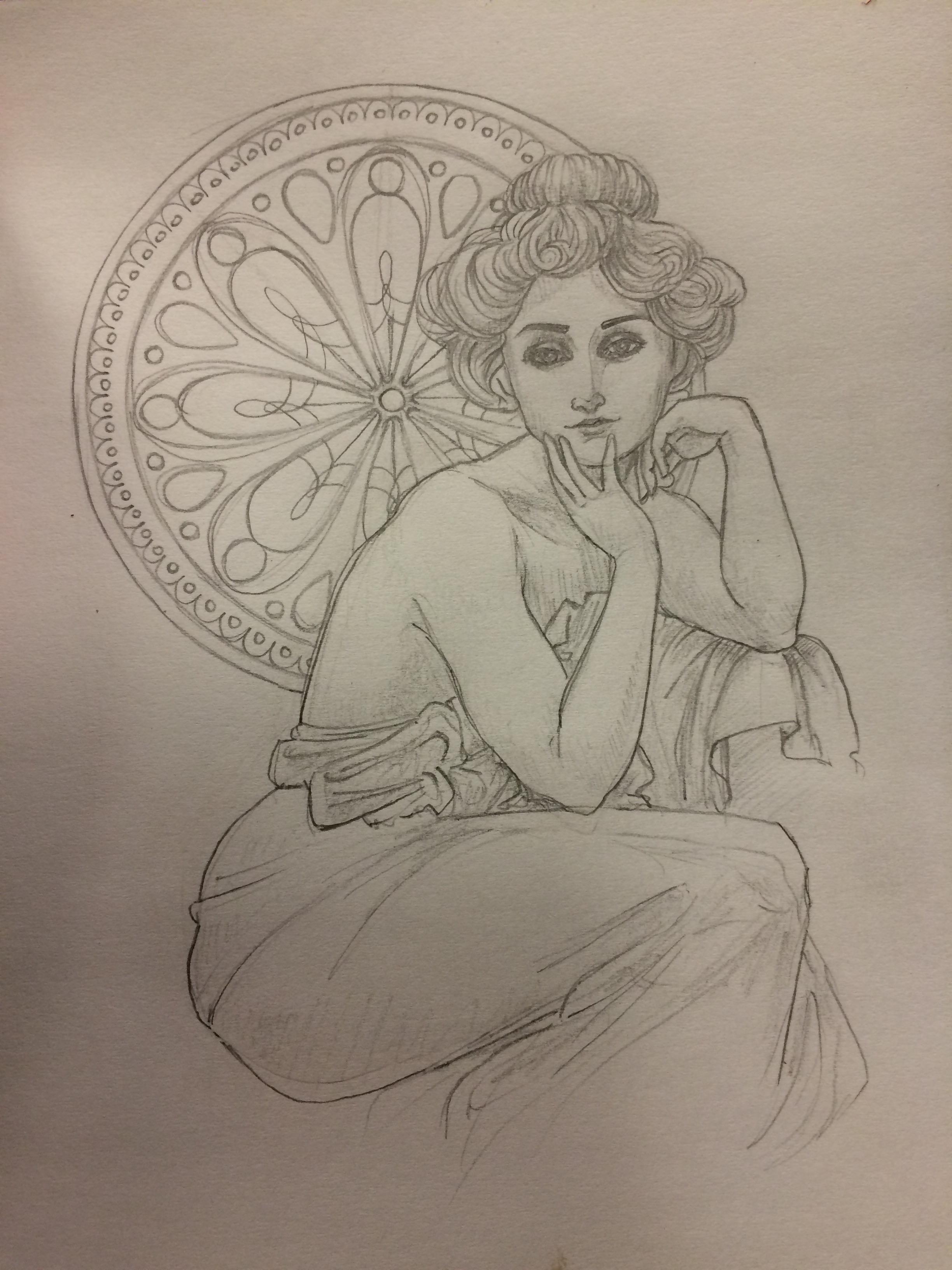 2448x3264 More Mucha Sketches, Pencil On Paper 8x6 - Mucha Sketches