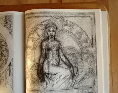 400x316 Cover That Mother Pause A Moment Drawings Of Alphonse Mucha - Mucha Sketches