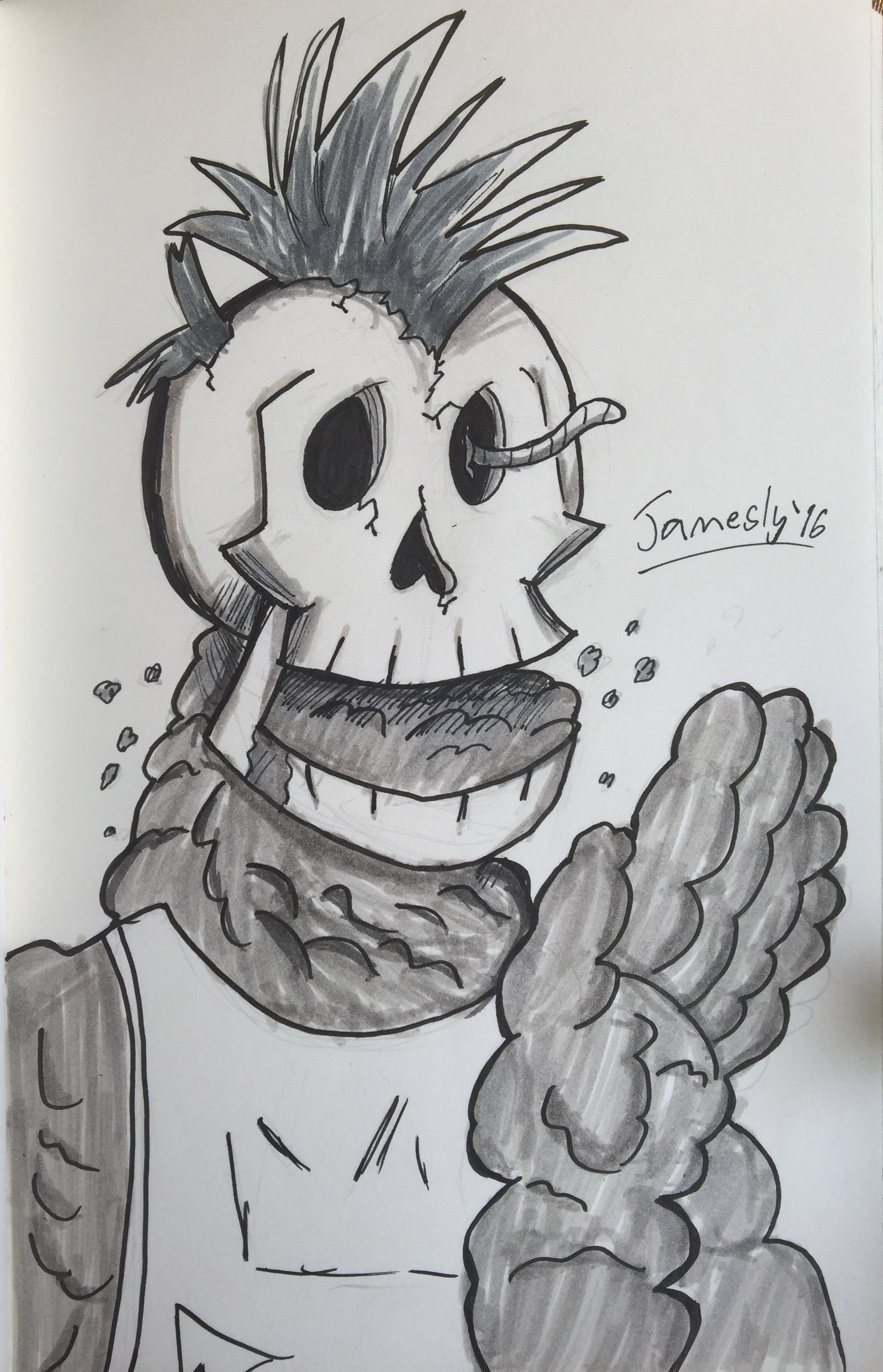 2100x3264 Inktober Day 3 Skeleton Mud Monster By Jjlg (Streak 0) - Mud Sketch