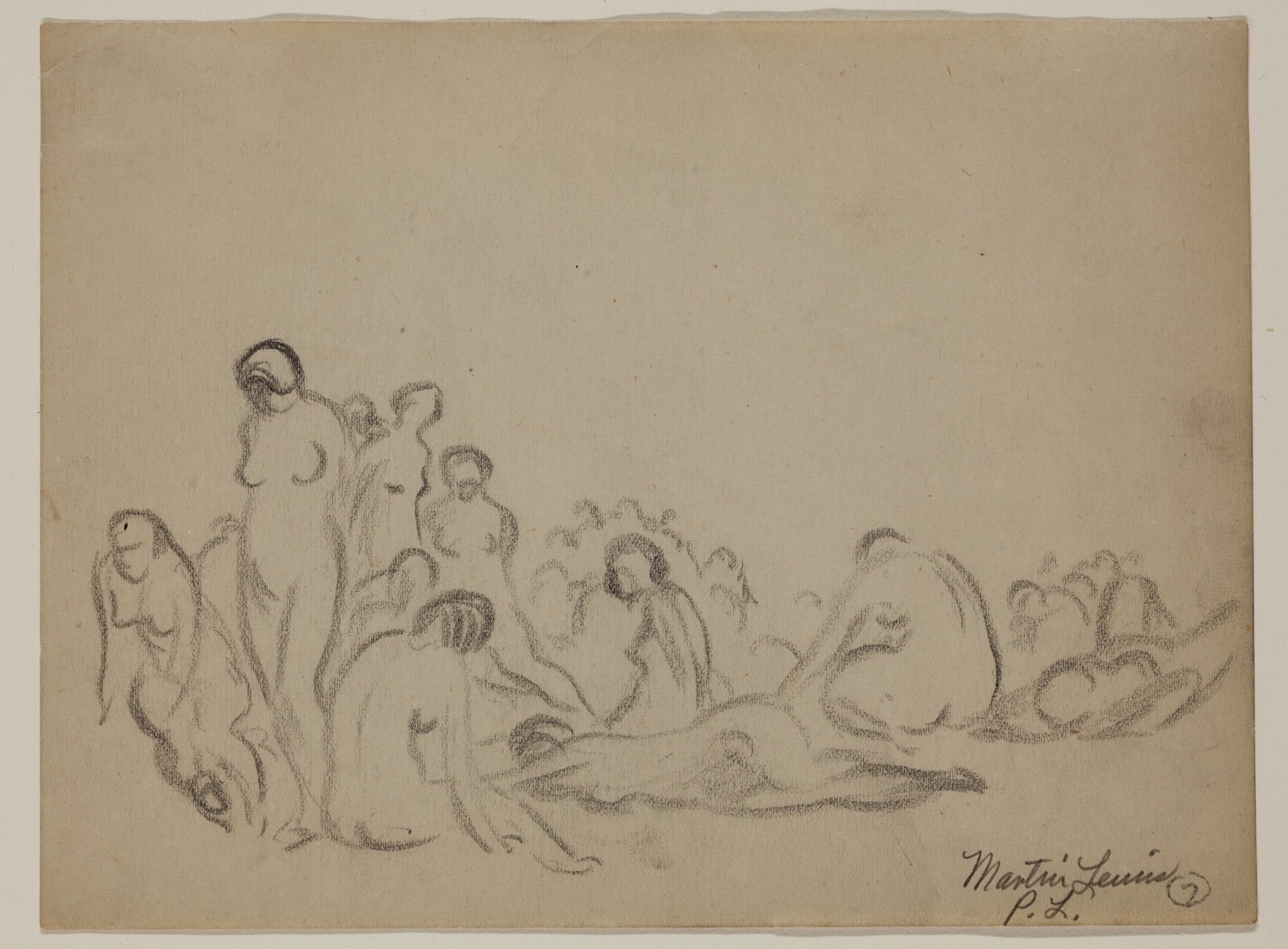 2000x1473 Possible Sketch For Mud Dwellers Detroit Institute Of Arts Museum - Mud Sketch