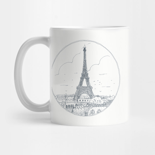 630x630 Paris Eiffel Tower Sketch - Mug Sketch
