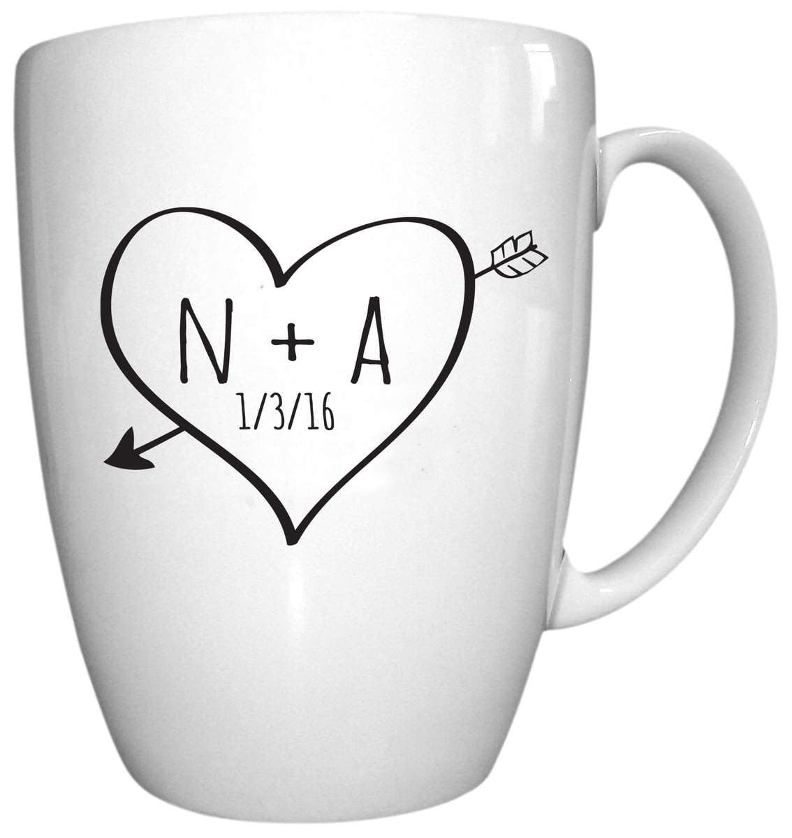 1134x1200 Your Personalised Sketch Heart Ceramic Mug From Go Find A Gift - Mug Sketch