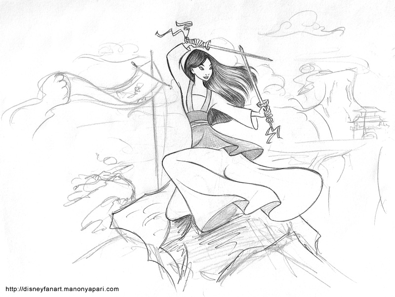 800x602 Mulan Sketch By Manony - Mulan Sketch