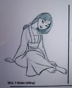 248x300 New Disney Parks Mulan Artist Sketch Picture! Original Art World - Mulan Sketch
