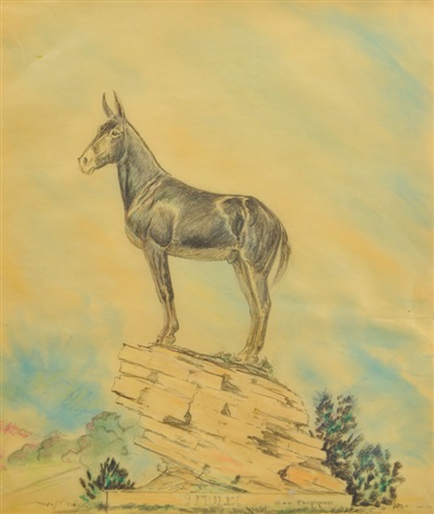 397x470 Mule Sketch By George Phippen On Artnet - Mule Sketch