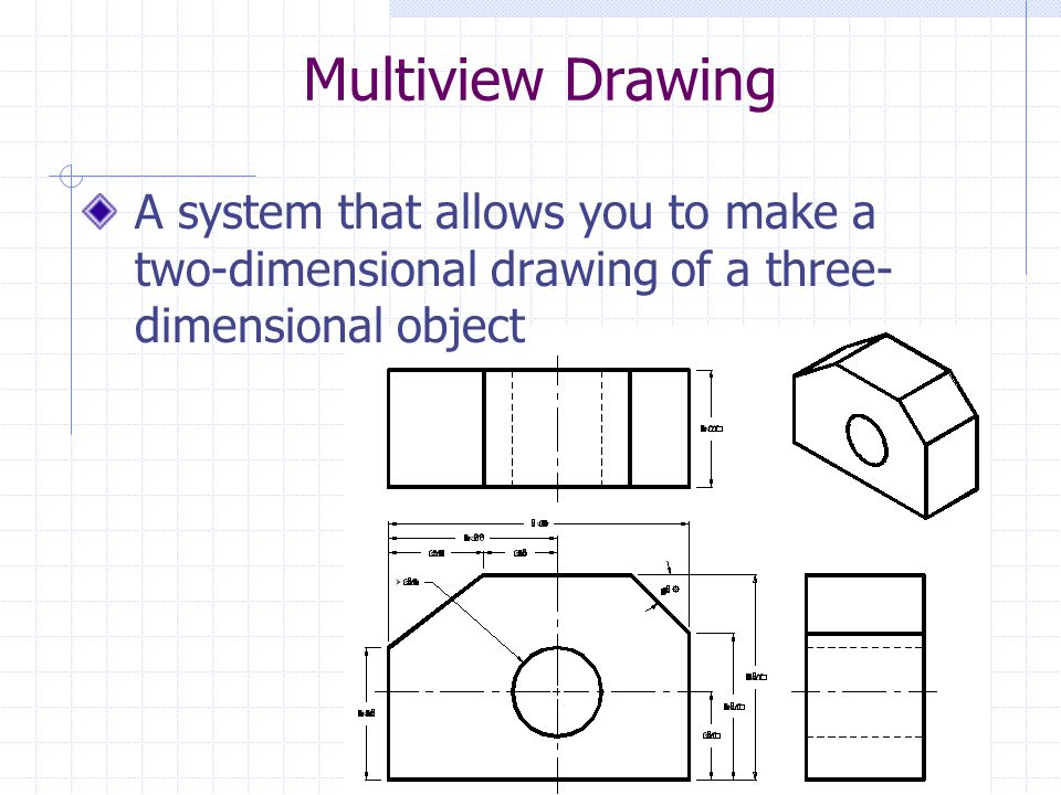 960x720 Multiview Drawing 5.00 Demonstrate Orthographic Projection - Multiview Sketch