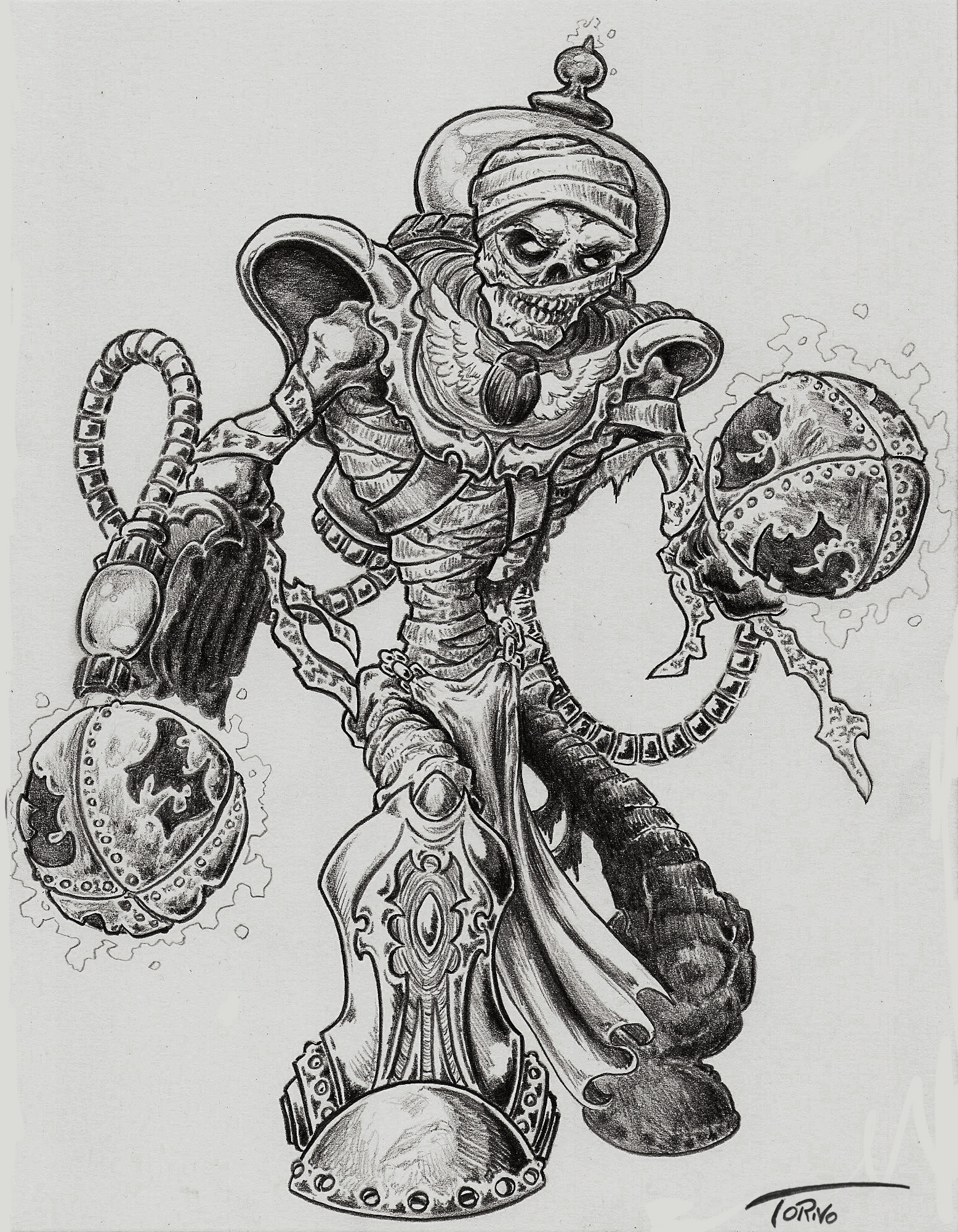 1556x2000 Steampunk Mummy Rob Torno - Mummy Sketch