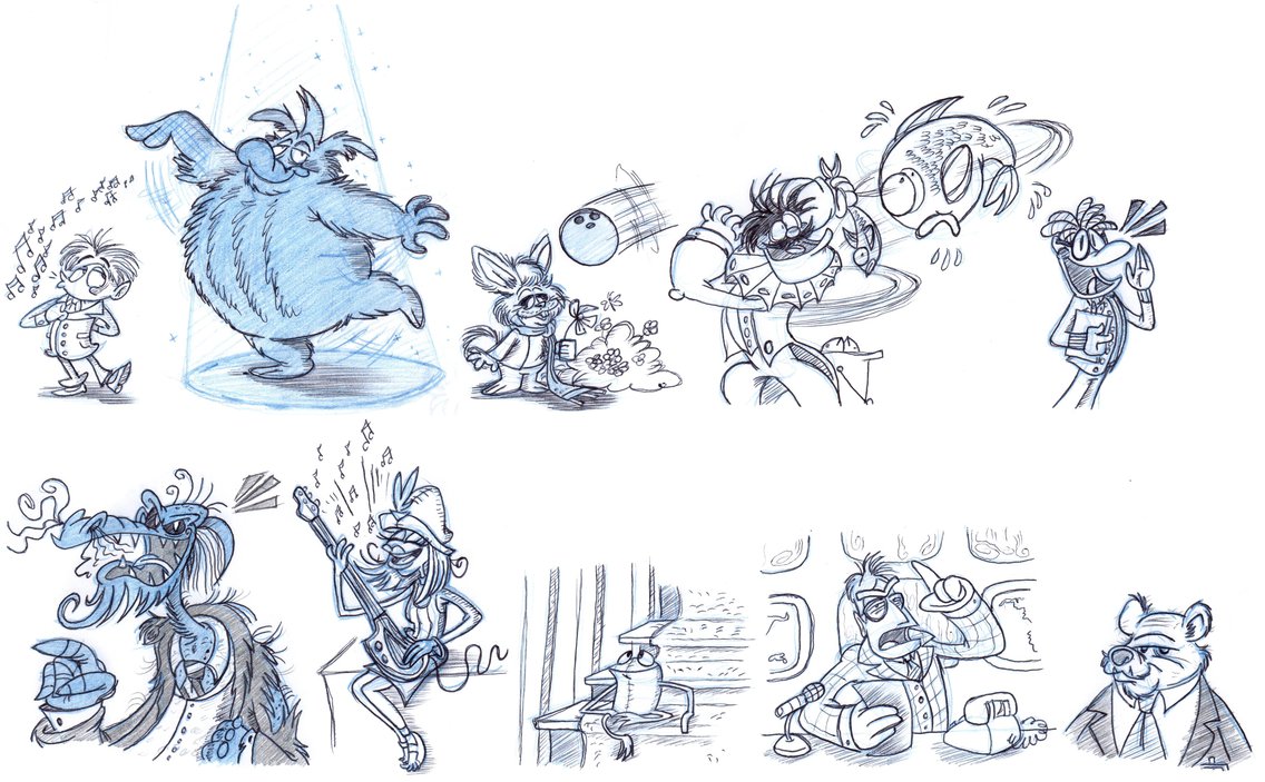 1136x703 The Great Muppet Sketch A Thon Days 1 10 By Eeyorbstudios On - Muppet Sketches