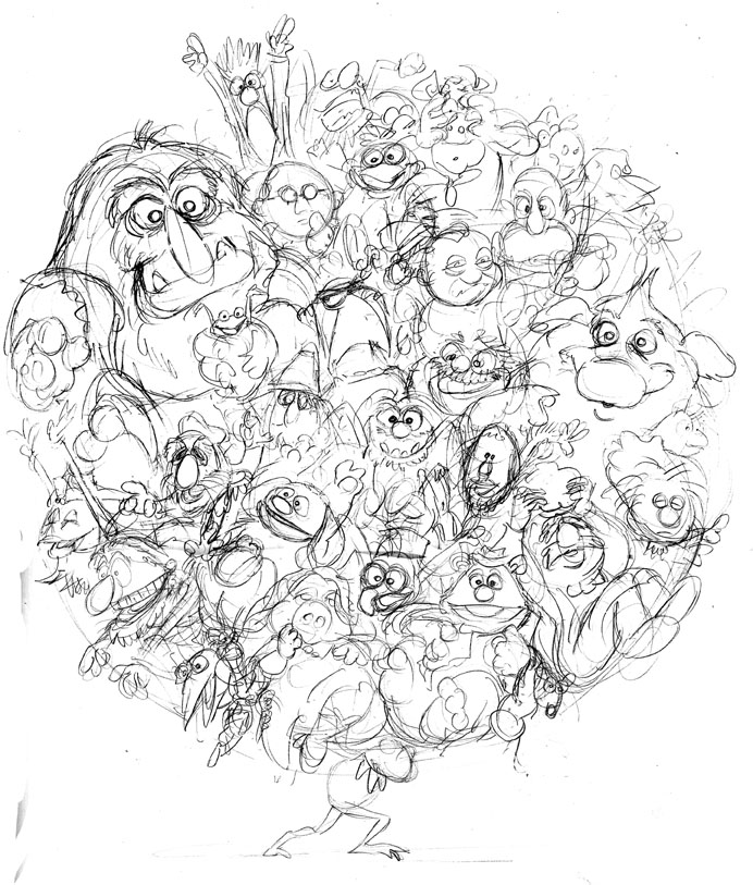 692x813 Durkinworks Muppets World Of Friendship Sketch - Muppet Sketches