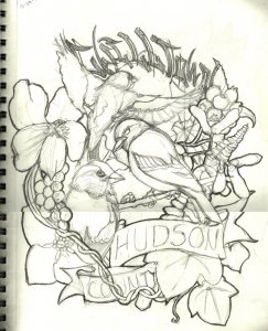 243x300 Hudson Art Supply Mural Sketches The Illustrations Of Kai Michel - Mural Sketches