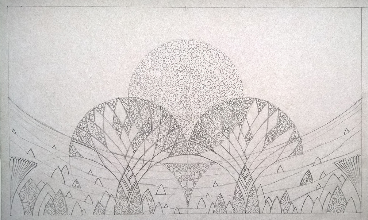 1200x717 Sketches For Mural Painting In Tallinn City On Behance - Mural Sketches