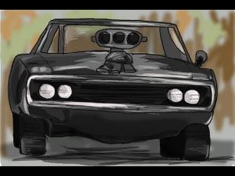480x360 How To Draw Muscle Cars - Muscle Car Sketch