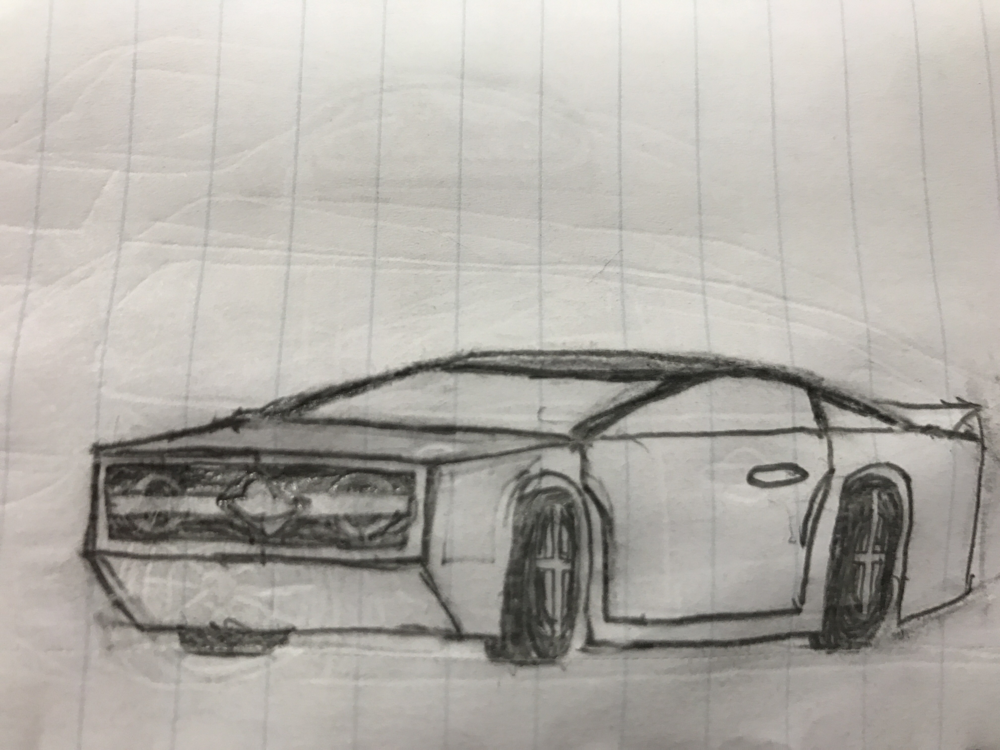 4032x3024 Quick Muscle Car Sketch - Muscle Car Sketch
