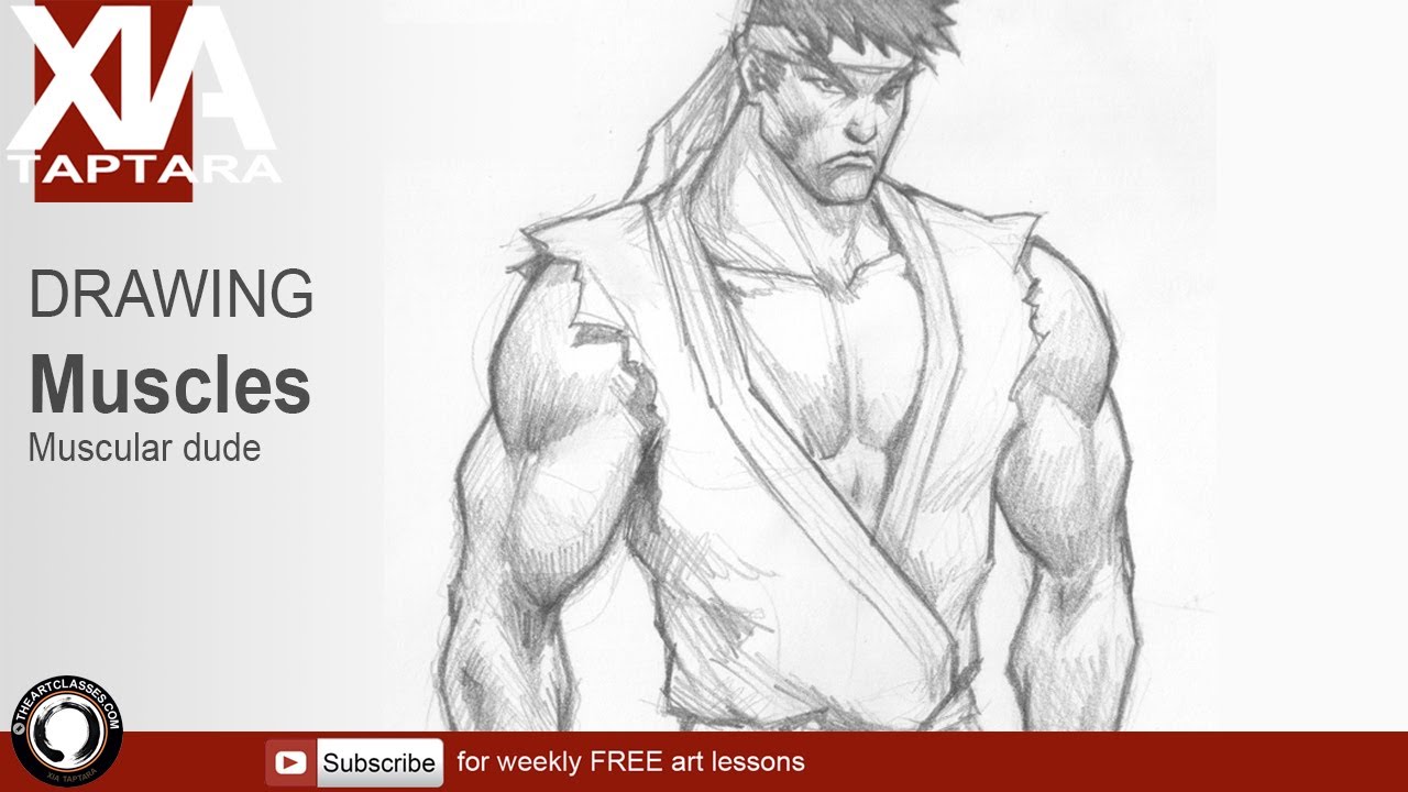 1280x720 How To Draw A Muscular Man - Muscle Man Sketch