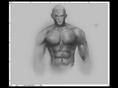 480x360 Learn To Draw Man Body Muscle Torso Muscular Type - Muscle Man Sketch